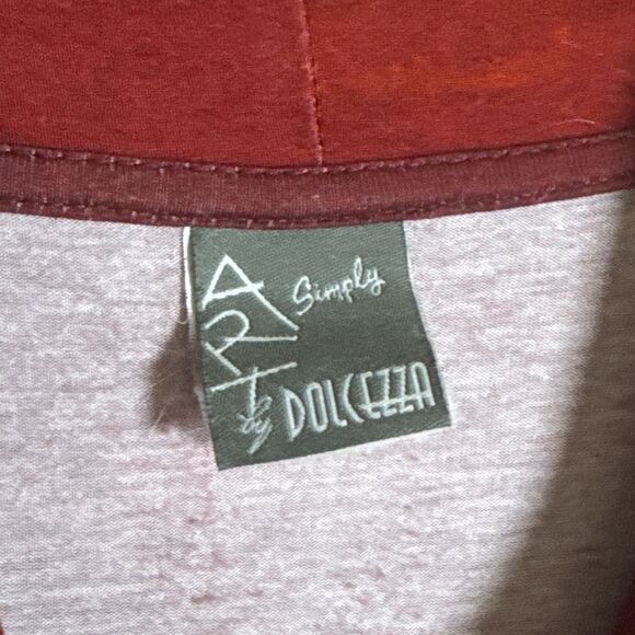 Simply Art by Dolcezza Long Sleeve Cowl Neck Tunic Top (L) Wearable Abstract Art - Picture 3 of 9